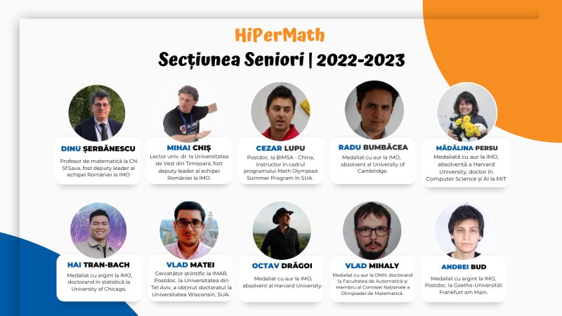 Incepe HiPerMath 2022-2023 – a IV-a editie a programului de pregatire pentru competitii internationale de matematica